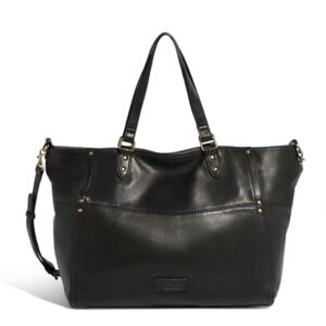 american leather co. - lolo large tote - highly functional & superbly fashionable - black smooth