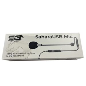 SaharaGaming Attachable Noise-Cancelling Microphone with Mute Switch Compatible with Mac, Windows PC, PlayStation 4, and More (USB A)