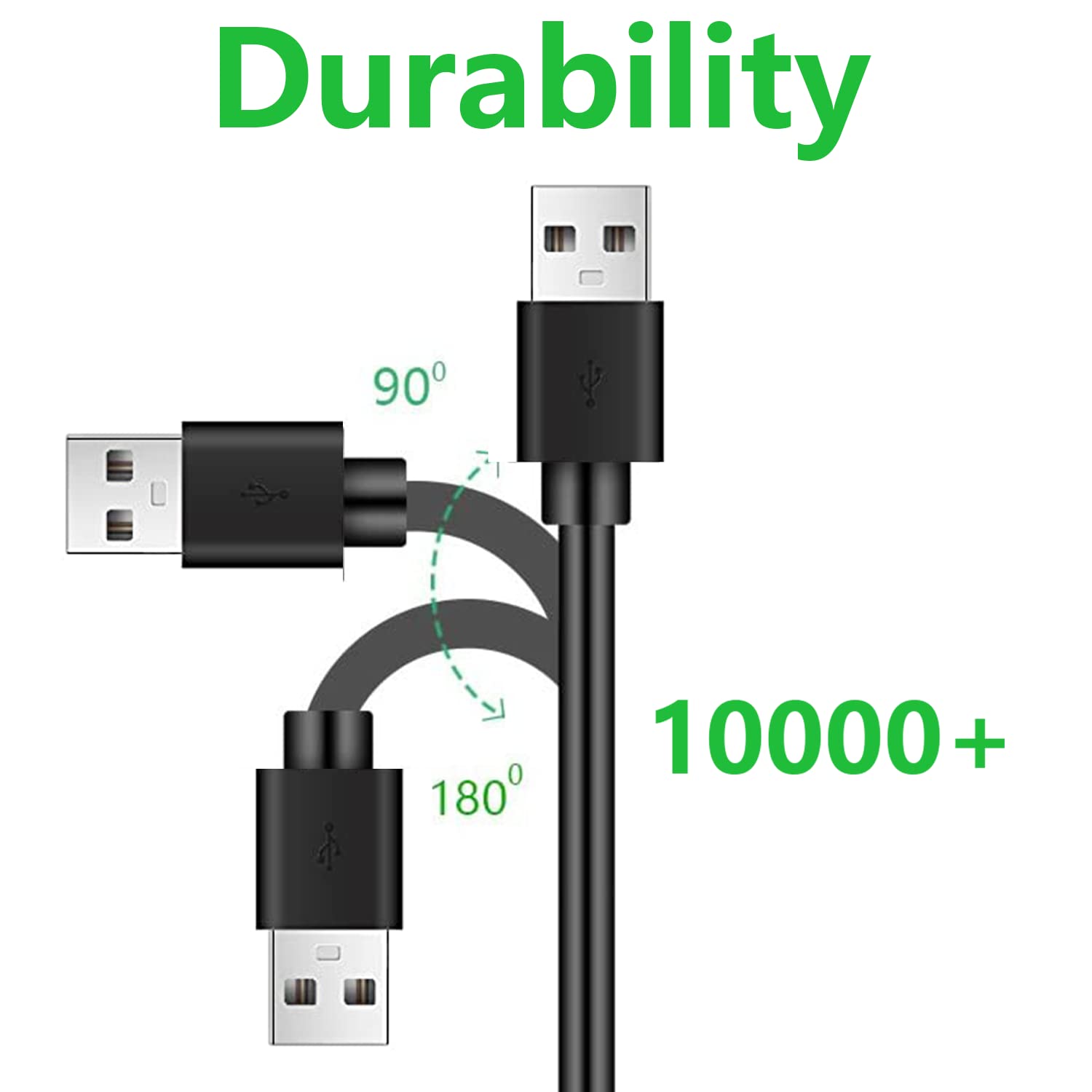 KQWOMA Replacement PS4/5 Controller Charger and Data Transfer Cord，Micro Charging Cable Compatible with Playstation 4/5, PS4 Slim/Pro, Xbox One S/X Controller and etc (6.6FT)