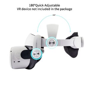 GOMRVR Adjustable Halo Head Strap Compatible with Oculus/Meta Quest 2, Strap Accessories Enhanced Support & Gaming Immersion, Reduce Pressure in VR Headset