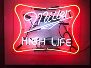 prouten neon signs 20" millers high life neon sign acrylic beer pub bar handmade wall decor neon light a120mhla