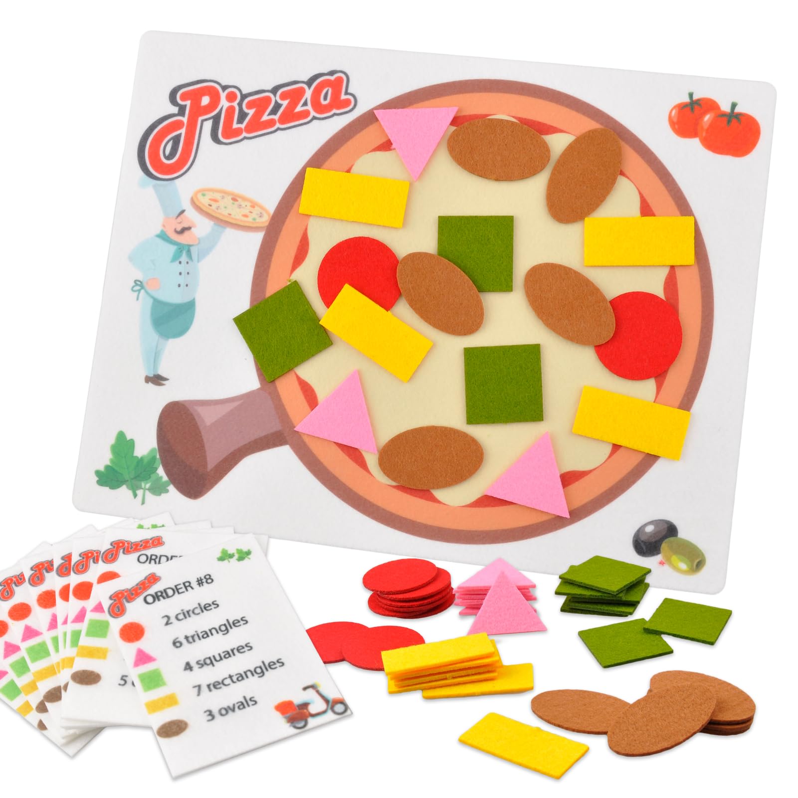 CHEFAN Pizza Counting Toddler Toys, Toddler Number Learning Toys, Preschool Math Games, Manipulatives for Preschool