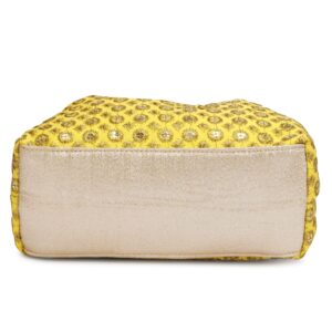 LONGING TO BUY Women's Potli Bags & Wristlets Clutch for Wedding, Potli for Gift (Yellow-1)