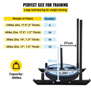 VEVOR Fitness Sled, 500 Lbs Capacity Weight Training Sled, Premium Iron with Black Powder Coat Speed Training Sled for Athletic Exercise and Speed Improvement