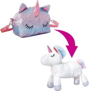 Unicorn Purse Pop Transforming Plush Unicorn Toy and Purse - for Girls Ages 3-8, Cute Kids Backpack and Toddler Purse, Birthday Girl Unicorn Stuffed Animal