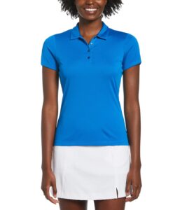 callaway women's tournament short sleeve golf polo shirt, skydiver, small