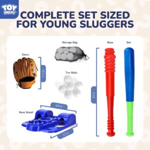 TOY Life Tball T Ball Set for Kids 3-5 Tball Set for Kids 5-8 Tee Ball Bat Toddler Baseball Tee Ball Set Bat Baseball Kids T Ball Stand for Kids 3-5 T Ball Set for Kids 5-8 T Ball Bat Set