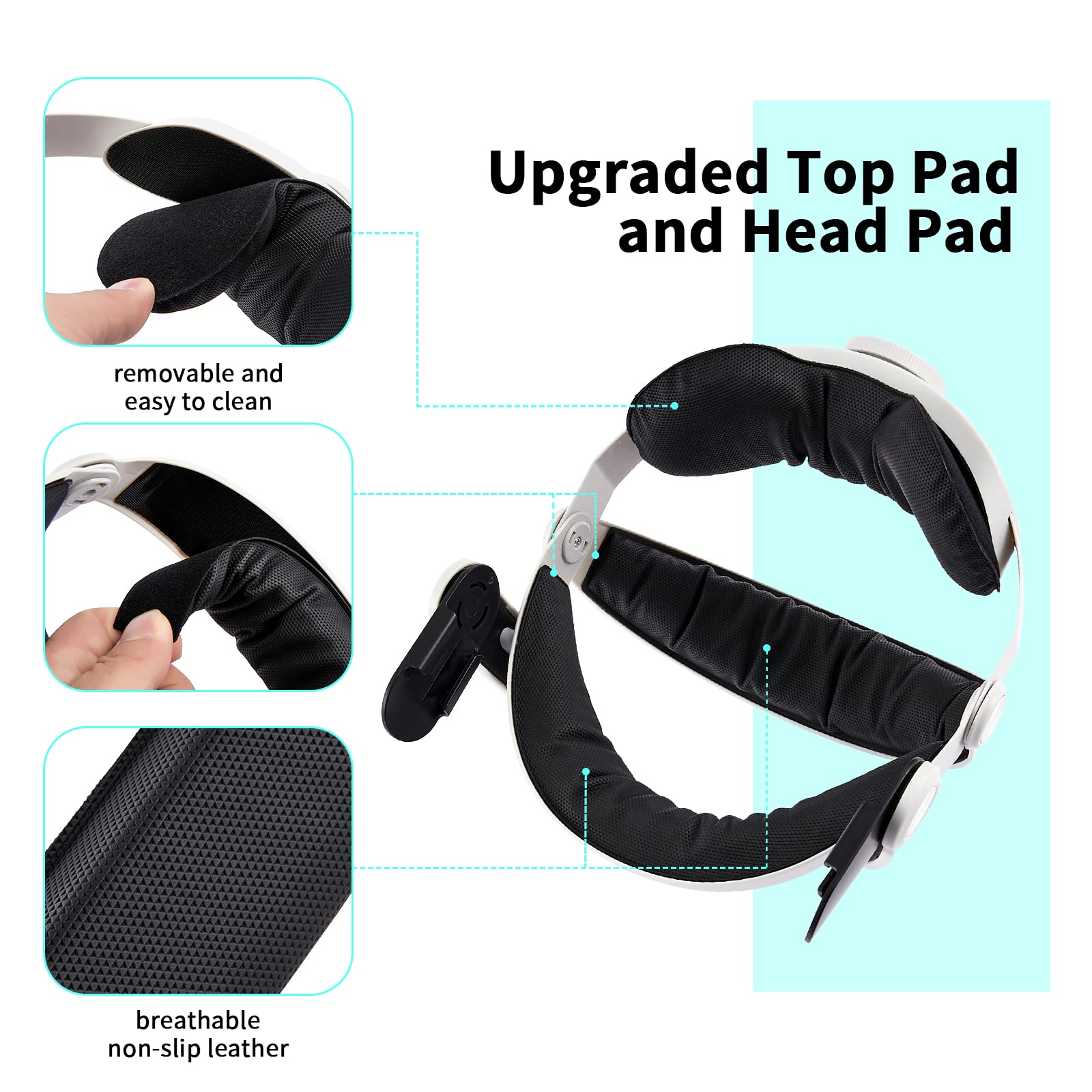 GOMRVR Adjustable Halo Head Strap Compatible with Oculus/Meta Quest 2, Strap Accessories Enhanced Support & Gaming Immersion, Reduce Pressure in VR Headset