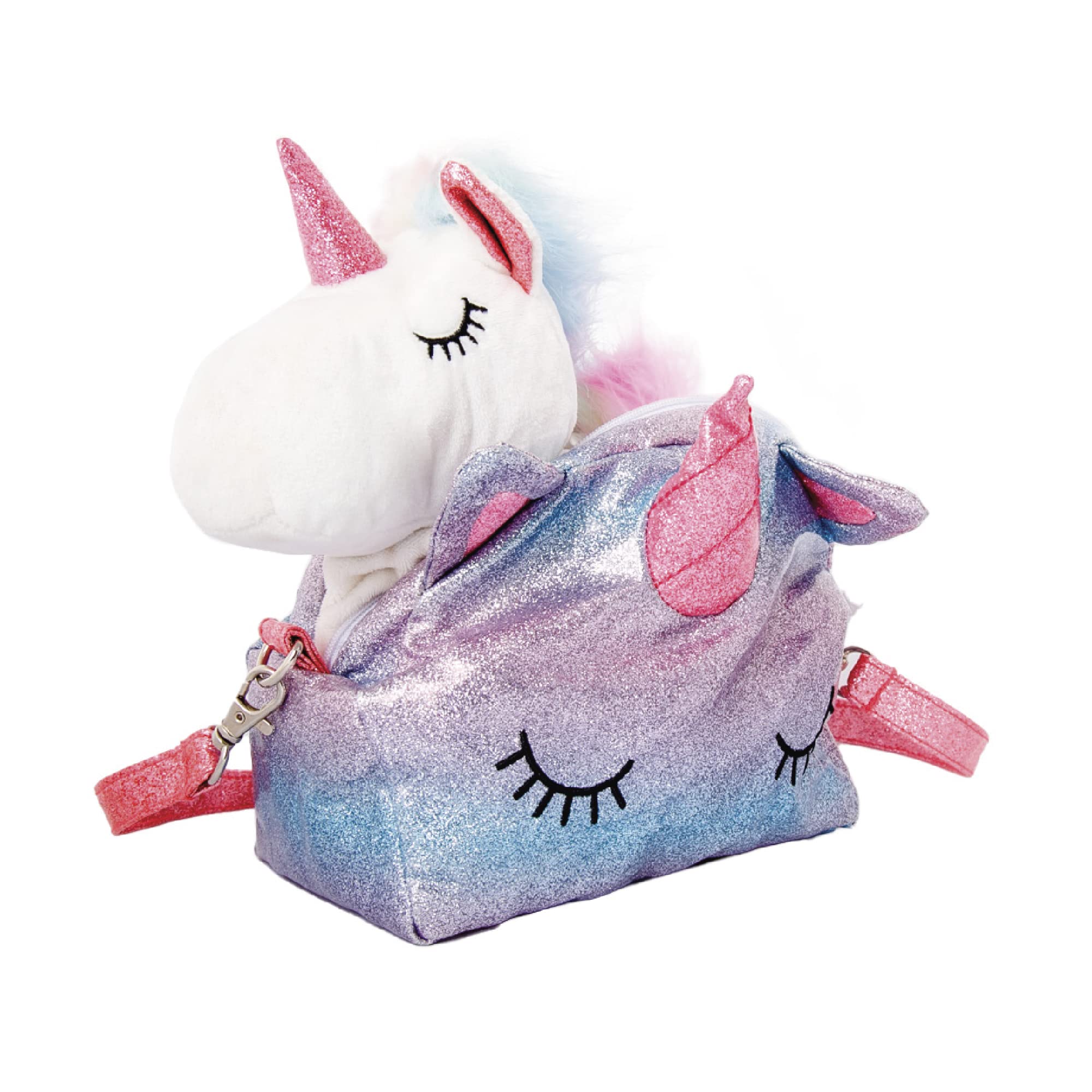 Unicorn Purse Pop Transforming Plush Unicorn Toy and Purse - for Girls Ages 3-8, Cute Kids Backpack and Toddler Purse, Birthday Girl Unicorn Stuffed Animal