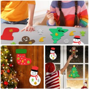 JULBEAR 260Pcs DIY Christmas Foam Crafts Kits for Kids Making Crafts Christmas Party Favors Christmas Foam Stickers Art Ornament Stickers Christmas Craft Decoration Party Supplies