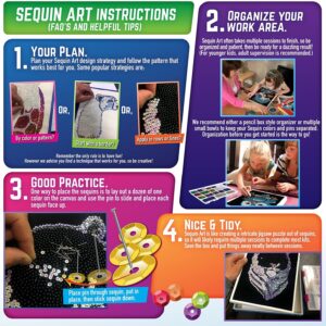 Geospace Sequin Art Duo with Two Designs, Sparkling Arts and Crafts Kit; Creative Crafts for Adults and Kids Ages 6 and Up (Sea Fantasy)