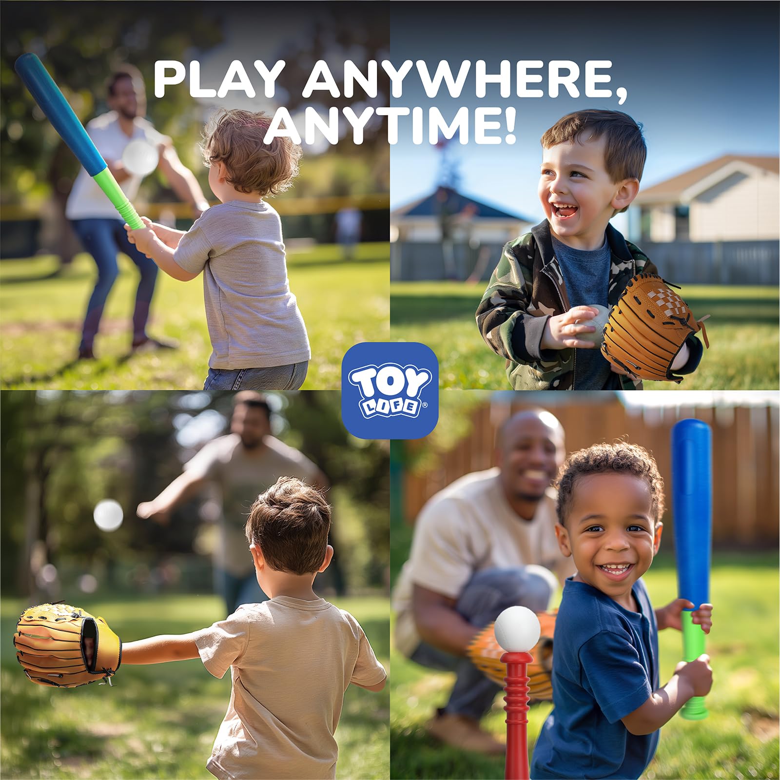 TOY Life Tball T Ball Set for Kids 3-5 Tball Set for Kids 5-8 Tee Ball Bat Toddler Baseball Tee Ball Set Bat Baseball Kids T Ball Stand for Kids 3-5 T Ball Set for Kids 5-8 T Ball Bat Set