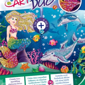 Geospace Sequin Art Duo with Two Designs, Sparkling Arts and Crafts Kit; Creative Crafts for Adults and Kids Ages 6 and Up (Sea Fantasy)