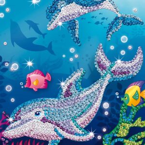 Geospace Sequin Art Duo with Two Designs, Sparkling Arts and Crafts Kit; Creative Crafts for Adults and Kids Ages 6 and Up (Sea Fantasy)