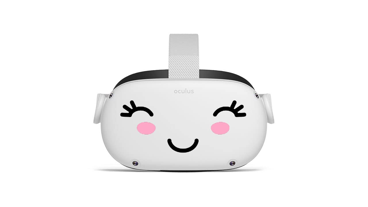 UwU Happy Face - Oculus Quest 2 - Decals - Black & Pink