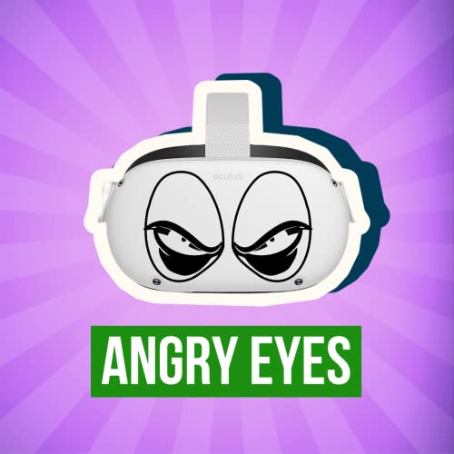 Angry Eyes Scowl - Oculus Quest 2 - Decals - Black