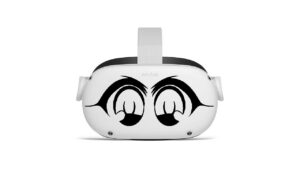 anime big eyes - oculus quest 2 - decals - black