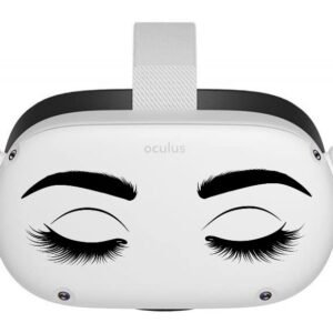 Woman's Eyes Closed - Oculus Quest 2 - Decals - Black