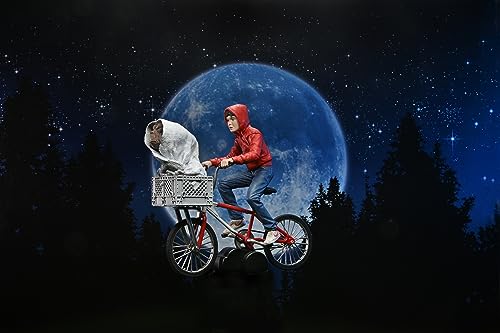 NECA - E.T. The Extra-Terrestrial 40th Anniversary 7″ Scale Action Figure – Elliott & E.T. on Bicycle