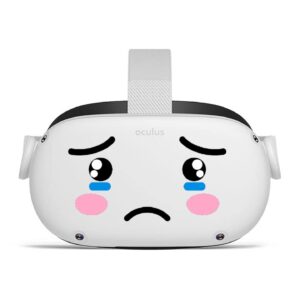 UwU Sad Face - Oculus Quest 2 - Decals - Black & Pink