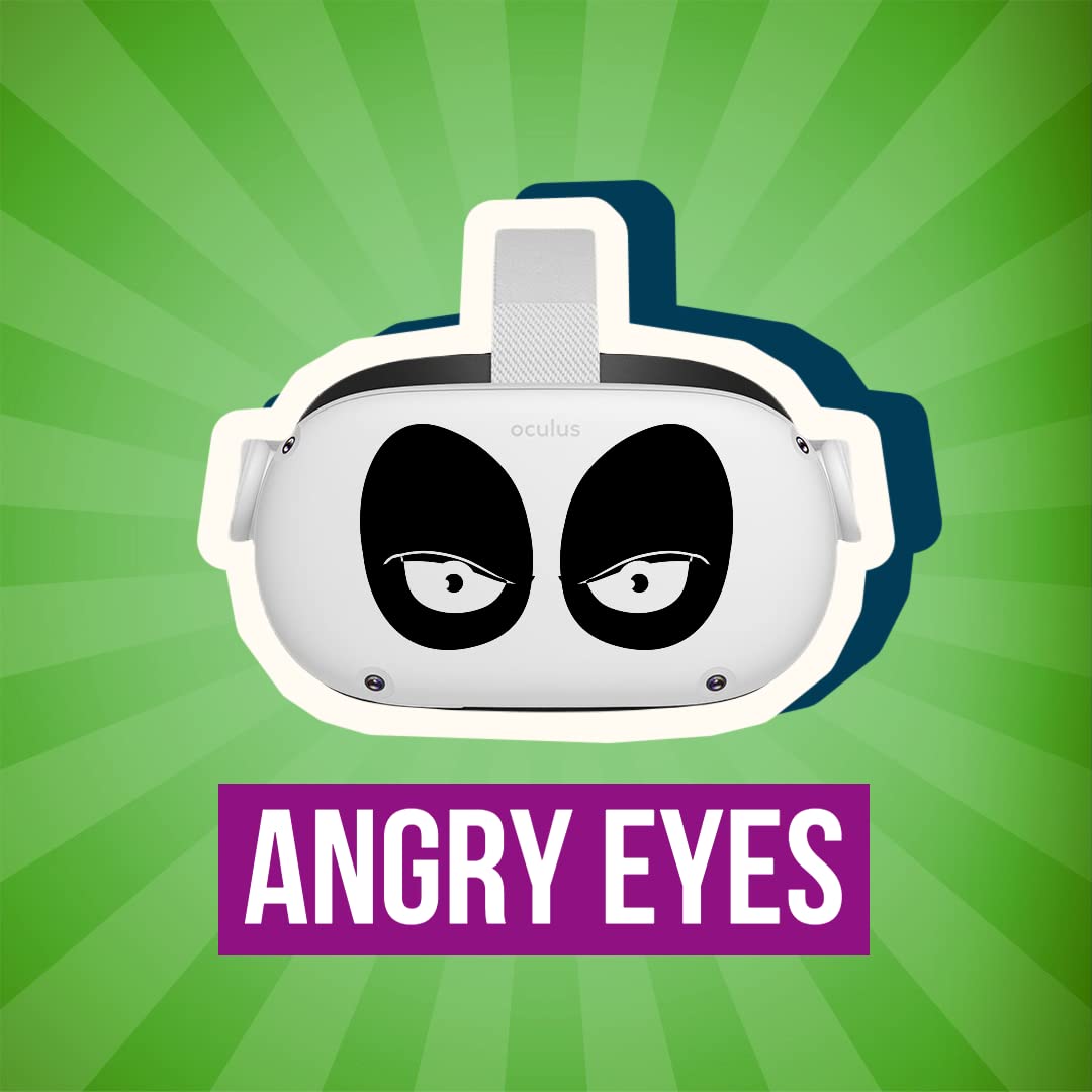 Angry Wide Eyes - Oculus Quest 2 - Decals - Black