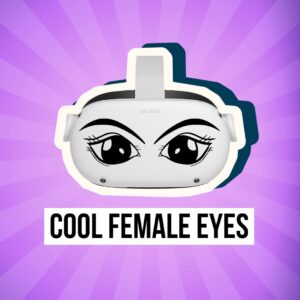 Cool Woman Cartoon Eyes - Oculus Quest 2 - Decals - Black