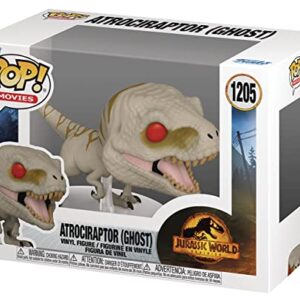 POP Jurassic World Dominion - Atrociraptor (Ghost) Funko Vinyl Figure (Bundled with Compatible Box Protector Case), Multicolor, 3.75 inches