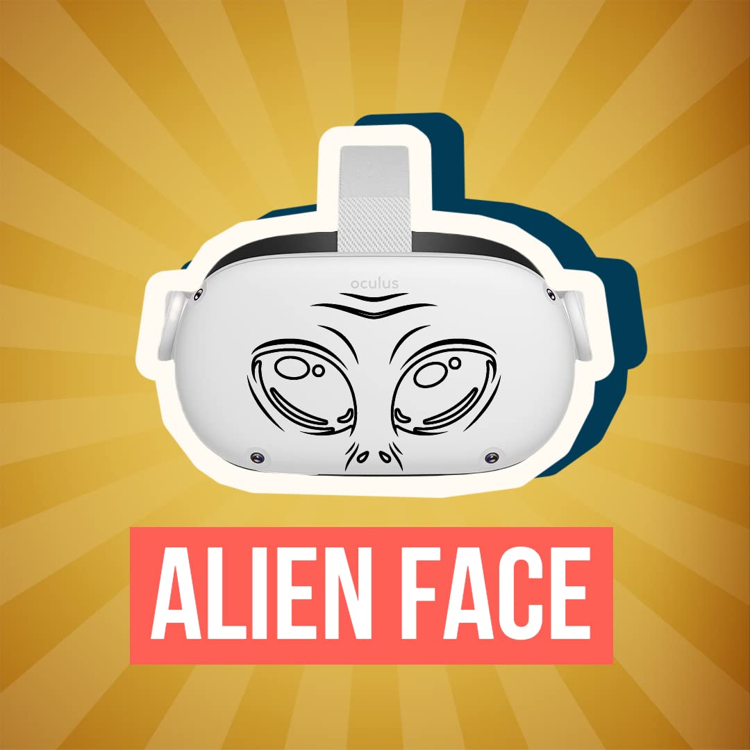 Alien Face - Oculus Quest 2 - Decals - Black