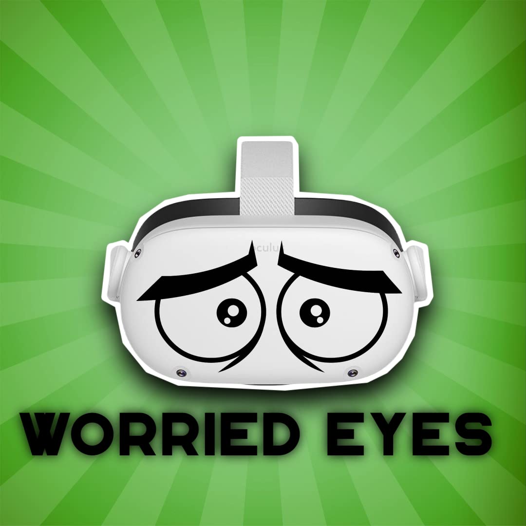 Worried Eyes - Oculus Quest 2 - Decals - Black