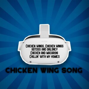 Chicken Wing Song Oculus Stickers - Oculus Quest 2 - Stickers - Black - VR Gaming