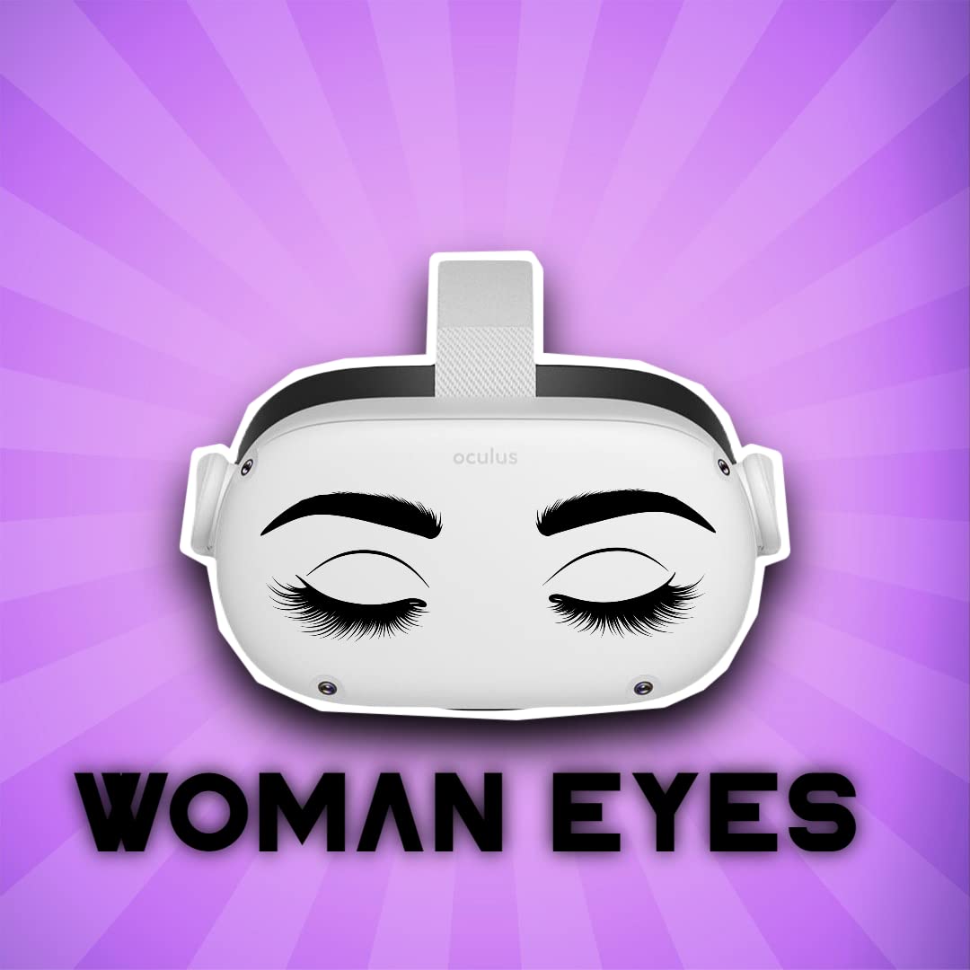 Woman's Eyes Closed - Oculus Quest 2 - Decals - Black