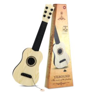 Kids Toy Guitar 6 String,17 inch Guitar Baby Kids Cute Guitar Rhyme Developmental Musical Instrument Educational Toy for Toddlers