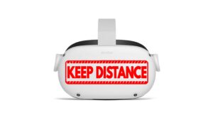 keep distance - oculus quest 2 - decals - red