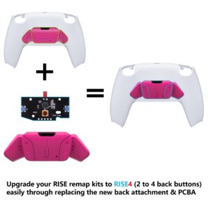 Turn RISE to RISE4 Kit – Redesigned Nova Pink K1 K2 K3 K4 Back Buttons Housing & Remap PCB Board for PS5 Controller eXtremeRate RISE & RISE4 Remap kit - Other Accessories NOT Included