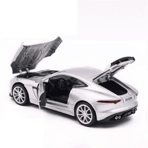 wxxgy for jaguar f-type sports. 1/32 car model toy pull back alloy die cast toys vehicle for boys girls ( color : silver )