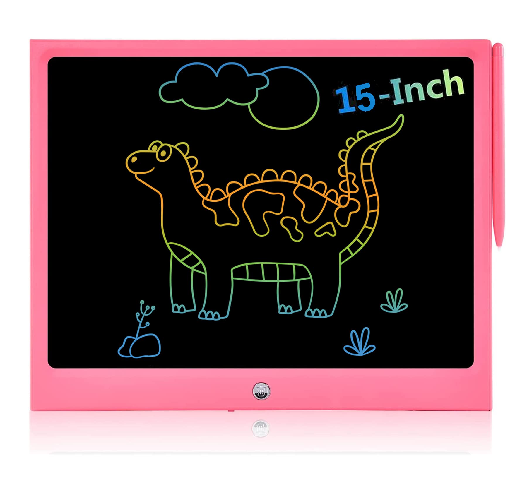 LCD Writing Tablet for Kids, 15 Inch Electronic Erasable Drawing Tablet, Toddler Learning Educational Toys Christmas Birthday Gifts for Kids Age 3+