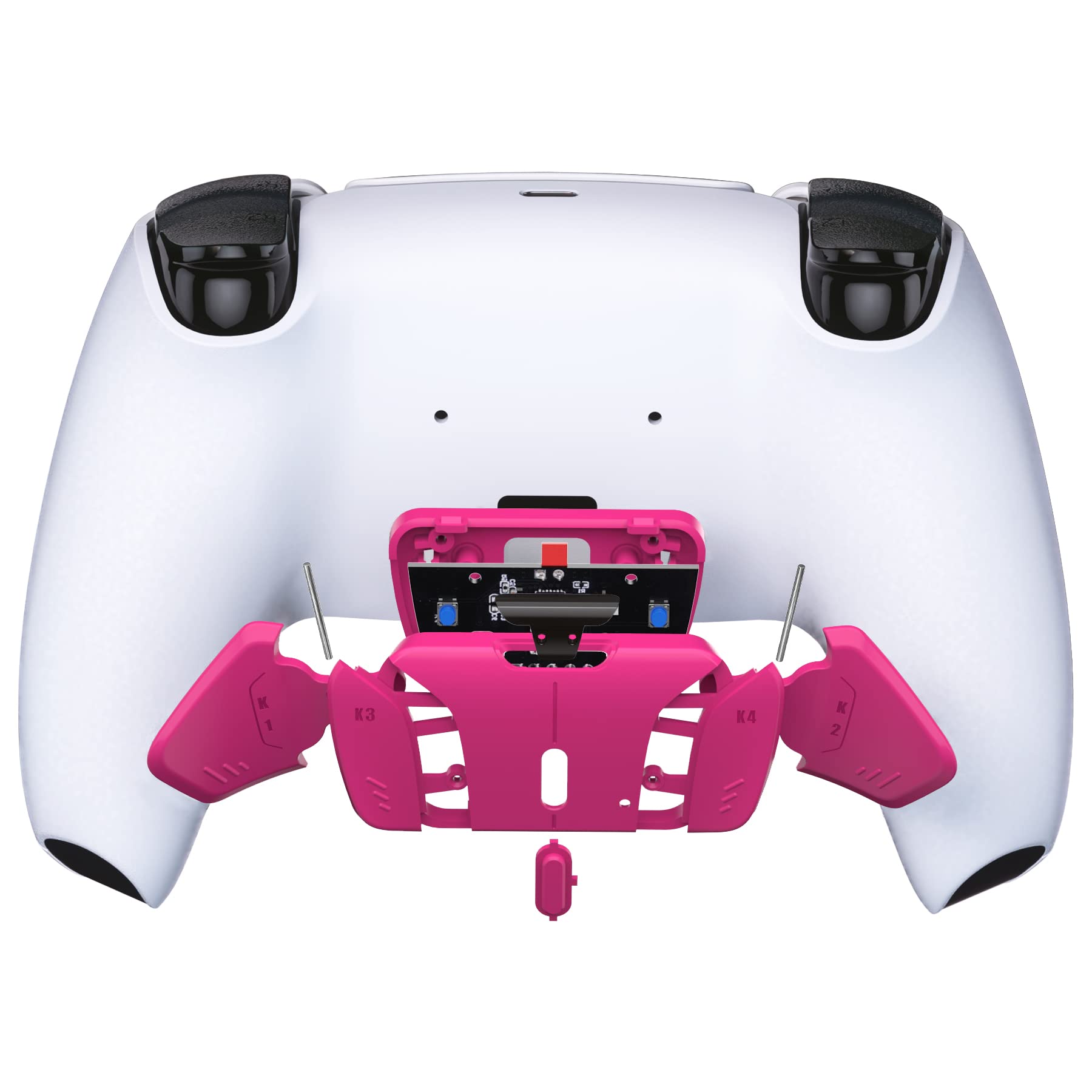 Turn RISE to RISE4 Kit – Redesigned Nova Pink K1 K2 K3 K4 Back Buttons Housing & Remap PCB Board for PS5 Controller eXtremeRate RISE & RISE4 Remap kit - Other Accessories NOT Included