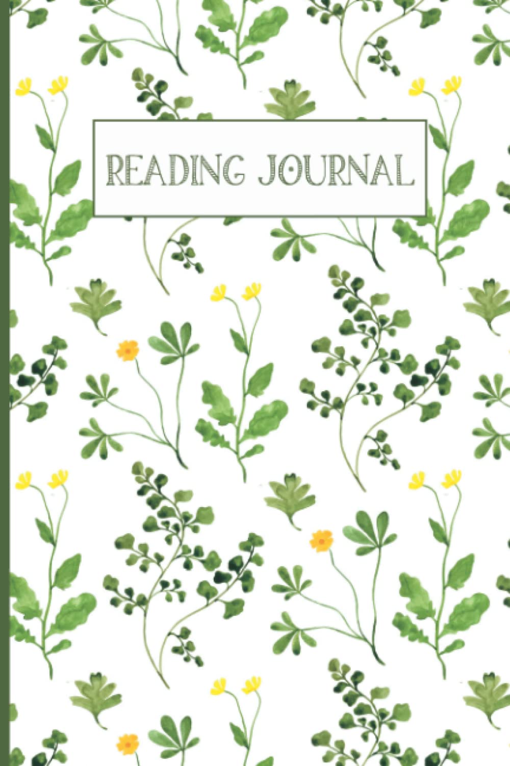 Reading Journal for Women: Botanical Notebook for Tracking the Books You Read - Log Reviews, Track Your TBR, Challenge Yourself and Stretch Your Literary Goals - Green & White Floral Aesthetic