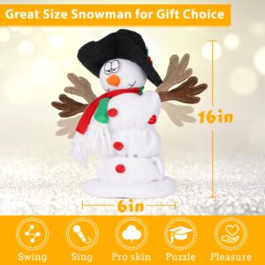 Twerking Christmas Snowman Santa Singing Dancing Snowman Santa Claus Animated Santa Christmas Plush Toys,6 English Christmas Songs