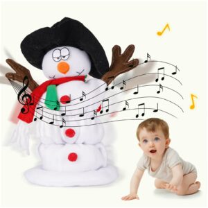 twerking christmas snowman santa singing dancing snowman santa claus animated santa christmas plush toys,6 english christmas songs