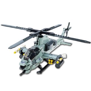 MEOA Stem Building Sets for Boys 8-12 597pcs US AH-1Z Armed Helicopter Building Blocks Toys for Kids and Adults