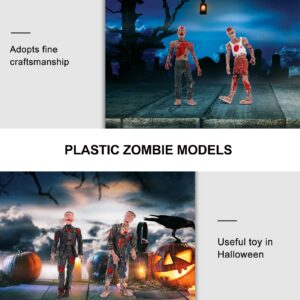 Zerodeko 12 PCS Toy Zombie Action Figures with Movable and Detachable Joints, Mini Zombie Figurines, Bloody Zombie Models for Presents, Decoration, and Party Favors