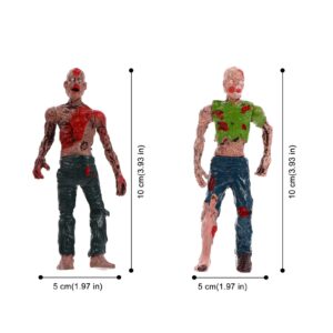 Zerodeko 12 PCS Toy Zombie Action Figures with Movable and Detachable Joints, Mini Zombie Figurines, Bloody Zombie Models for Presents, Decoration, and Party Favors