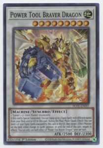 yu-gi-oh! power tool braver dragon - pote-en097 - super rare - 1st edition