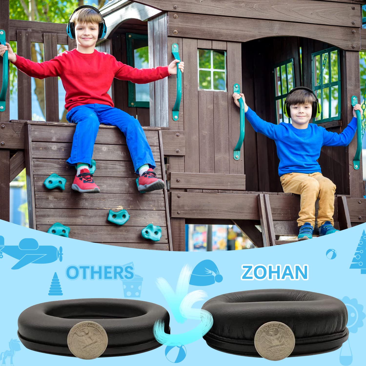 ZOHAN Kids Ear Protection 3 Pack,Kids Noise Canceling Headphone for Concerts, Monster Truck, Fireworks