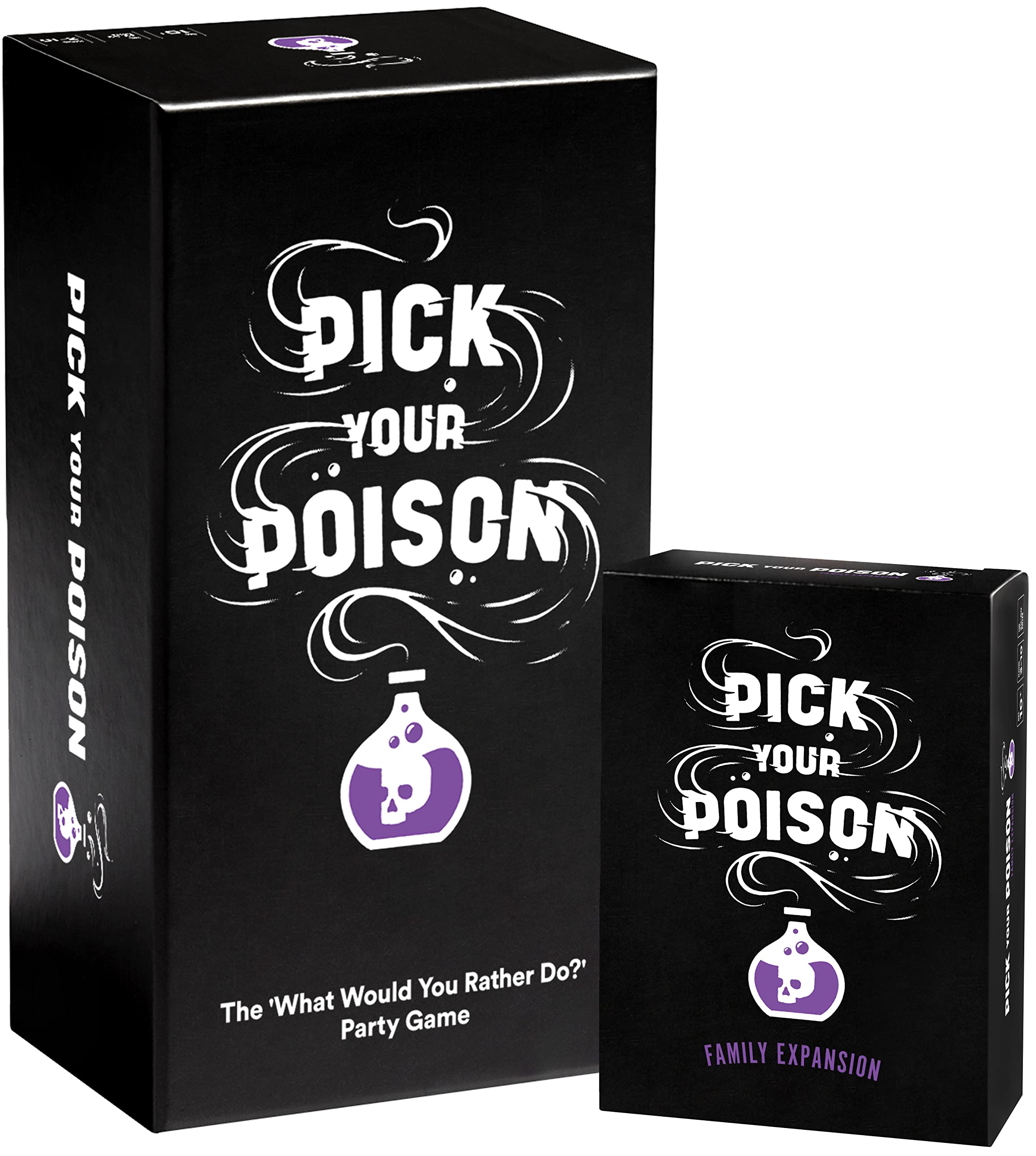 Pick Your Poison Party Game + Family Expansion Set - The “What Would You Rather Do?” Card Game - for Kids, Adults, and Families, Great for a Halloween Party or a Fun Game Night with Friends