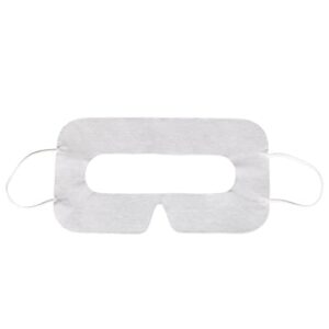 heixiaoyu 100 pcs disposable vr face mask breathable cover eye mask for vr nonwoven fabric sanitary vr mask rift, vr eye cover pad (white)