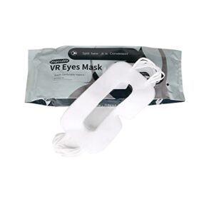 HEIXIAOYU 100 Pcs Disposable VR Face Mask Breathable Cover Eye Mask for VR Nonwoven Fabric Sanitary VR Mask Rift, VR Eye Cover Pad (White)