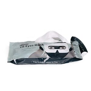 HEIXIAOYU 100 Pcs Disposable VR Face Mask Breathable Cover Eye Mask for VR Nonwoven Fabric Sanitary VR Mask Rift, VR Eye Cover Pad (White)