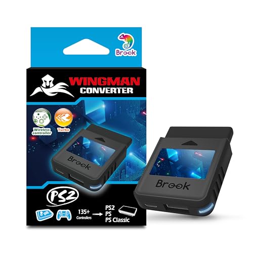 Brook Wingman PS2 Converter - Wireless Version of PS4/3 to PS2/1, Retro Consoles Converter on PS2/ PS1/PS Classic Consoles, for PS Retro Consoles